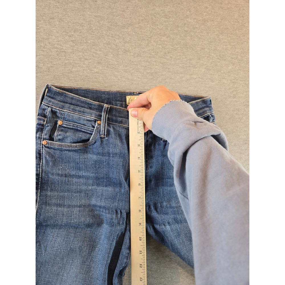 MOTHER JEANS Size 27 'The Stunner Zip Two Step Fray - Girl Crush' (Mid-Rise) - Picture 15 of 16